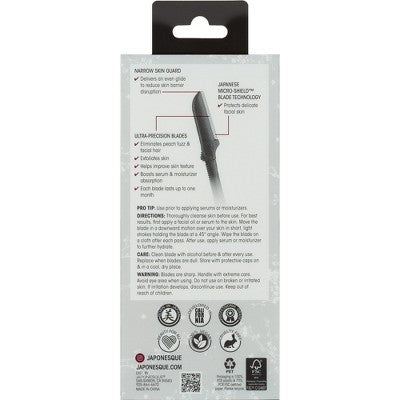 JAPONESQUE Precision Dermaplaner Facial Brush Razors 3ct - New This is Beauty US