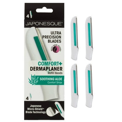 JAPONESQUE Comfort+ Dermaplaner Razor Refill Blades 4ct - New This is Beauty US