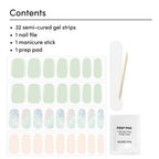 Dashing Diva Glaze Semi-Cured Gel Nail Polish Strips Emerald Marble 32ct - New This is Beauty US