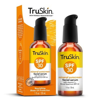 TruSkin Mineral Sunscreen Facial Serum with Vitamin C SPF 30 1 fl oz - New This is Beauty US