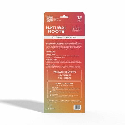 Curlkalon Blow Out Straight 12 inch Clip-In Natural Black Hair Extensions 9ct - Imperfect Box This is Beauty US