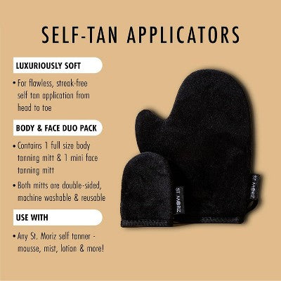 St. Moriz Double Mitt Face & Body Self Tanner - New This is Beauty US