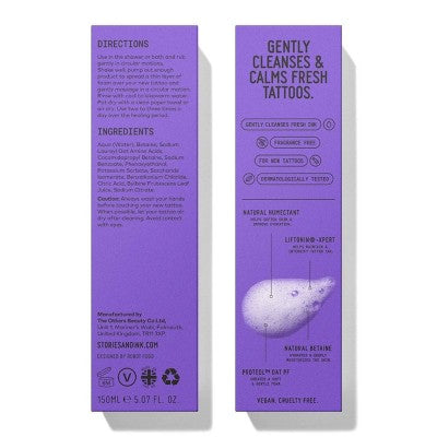 Stories & Ink Repairing Aftercare Foaming Body Cleanser 5.07 fl oz - New This is Beauty US