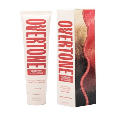 Overtone Golden Rose Daily Conditioner Semi-Permanent Rose Gold Hair Color 4.5 oz - New This is Beauty US