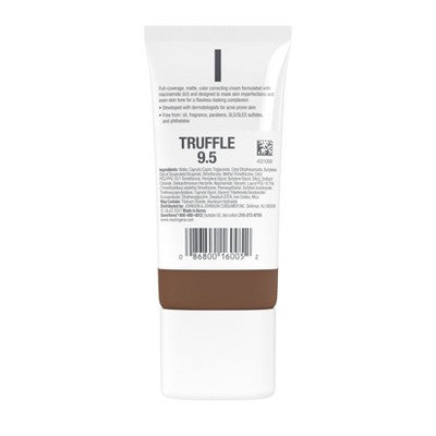 Neutrogena Clear Coverage Flawless Matte Color Correcting Cream, Full-Coverage 9.5 Truffle - New This is Beauty US