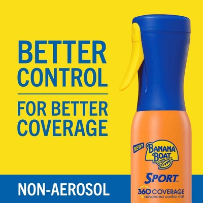 Banana Boat Sport 360 Coverage Advanced Control Mist Sunscreen Sprayer SPF 50 5.5 fl oz - Imperfect Container This is Beauty US