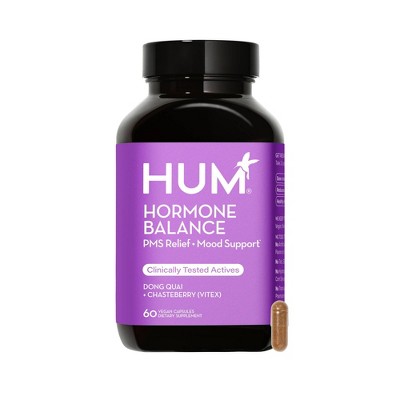 HUM Nutrition Hormone Balance for PMS Relief & Mood Support Vegan Capsules 60ct - New This is Beauty US