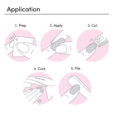 Dashing Diva Glaze Semi-Cured Gel Nail Polish Strips Starter Kit Powder Pink 32ct - New This is Beauty US