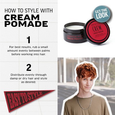 American Crew Men's Light Hold and Low Shine Hair Styling Cream Pomade 3oz - New This is Beauty US