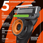 Gillette Labs Mens Special NFL Bengals Edition Shaving Razor with 4 Refills and Magnetic Stand - New This is Beauty US