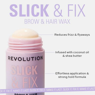 Makeup Revolution Slick & Fix Brow; Hair Stick 0.45oz - New This is Beauty US