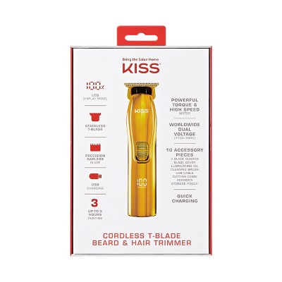 KISS Products Cordless T-Blade Beard & Hair Trimmer - New This is Beauty US
