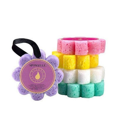 Spongelle Daisy Flower Collection Bath Sponges - Freesia Pear This is Beauty US