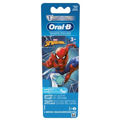 Oral-B Marvel's Spider-Man Kids Extra Soft Replacement Brush Heads 2ct - Imperfect Box This is Beauty US
