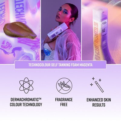 Bondi Sands Technocolor 1 Hour Express Self Tanning Foam Magenta 6.76 fl oz - New This is Beauty US