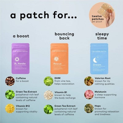 The Good Patch The Essentials Plant-Based Vegan Wellness Patch 12ct - New This is Beauty US