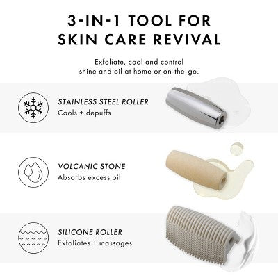 Tweezerman 3-in-1 Skin Revival Roller Kit - New This is Beauty US