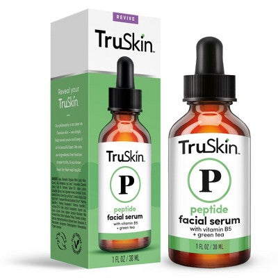 TruSkin Peptide Facial Serum with Vitamin B5 and Green Tea 1 fl oz - New This is Beauty US