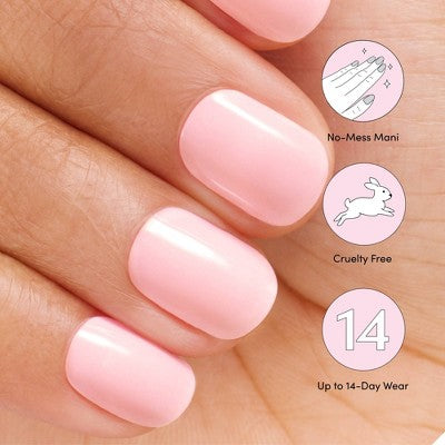Dashing Diva Glaze Semi-Cured Gel Nail Polish Strips Starter Kit Powder Pink 32ct - New This is Beauty US