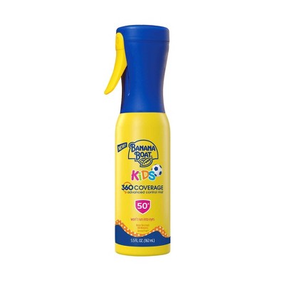 Banana Boat Kids 360 Coverage Advanced Control Mist Sunscreen Sprayer SPF 50 5.5 fl oz - New This is Beauty US