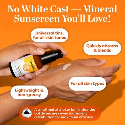 TruSkin Mineral Sunscreen Facial Serum with Vitamin C SPF 30 1 fl oz - New This is Beauty US