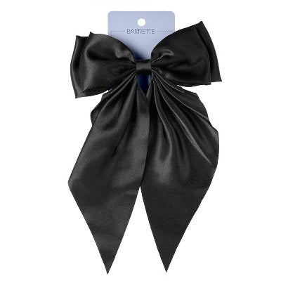 scunci Elite Large Bow Barrette Hair Clip Black - Imperfect Box This is Beauty US
