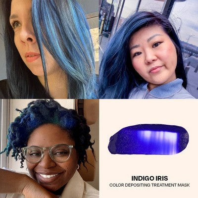 Overtone Indigo Iris Hair Mask Semi-Permanent Hair Dye & Color Conditioner Blue for Brown & Blonde Hair - New This is Beauty US