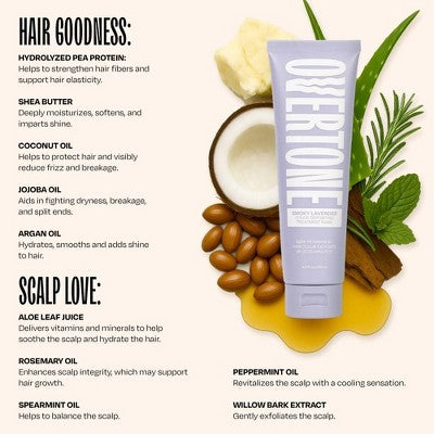 Overtone Smoky Lavender Hair Mask Semi-Permanent Hair Dye & Color Conditioner - New This is Beauty US