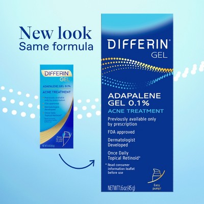 Differin Retinoid Acne Treatment; Adapalene Gel 0.1% 45g/1.6oz - New This is Beauty US