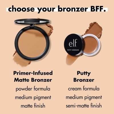 e.l.f. Primer-Infused Matte Bronzer Fresh Tan 0.35oz - New This is Beauty US