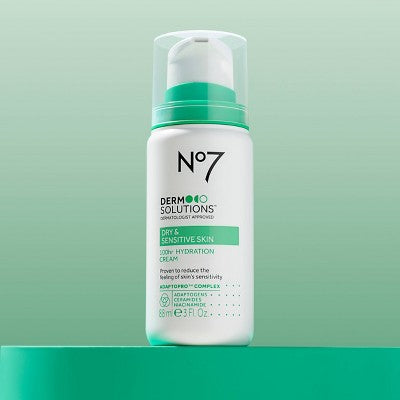 No7 Derm Solutions 100HR Hydration Cream Moisturiser Dry & Sensitive Skin 3oz - Imperfect Container This is Beauty US
