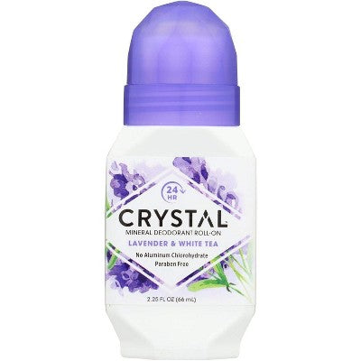 Crystal Essence Deodorant Roll-On Lavender & White Tea 2.25 Oz - New This is Beauty US