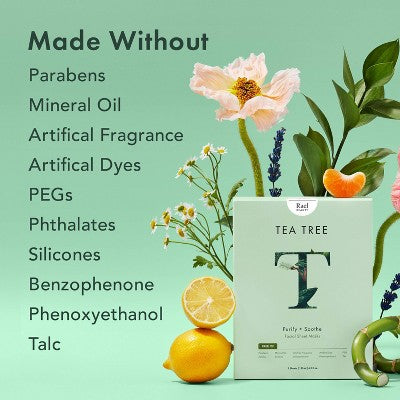 Rael Beauty Tea Tree Facial Sheet Mask 5ct/4.2oz - New This is Beauty US