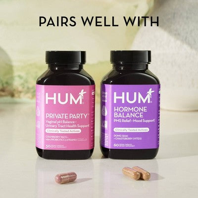 HUM Nutrition Hormone Balance for PMS Relief & Mood Support Vegan Capsules 60ct - New This is Beauty US