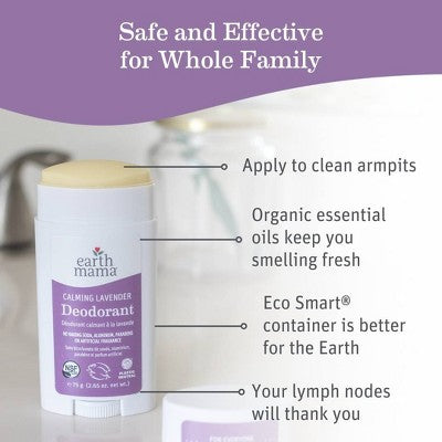 Earth Mama Calming Lavender Deodorant 2.65oz - New This is Beauty US