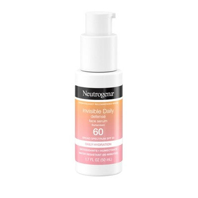 Neutrogena Invisible Daily Defense Sunscreen Face Serum SPF 60 1.7 fl oz - New This is Beauty US