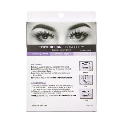 KISS Products Lash Couture 3D Volume False Eyelashes Robe 4ct - New This is Beauty US
