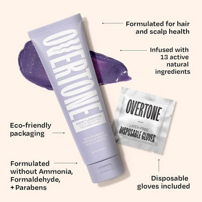 Overtone Smoky Lavender Hair Mask Semi-Permanent Hair Dye & Color Conditioner- Vegan - New This is Beauty US