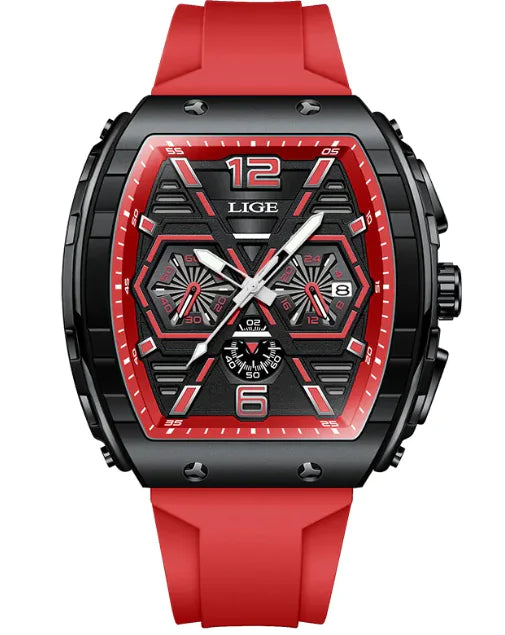 LIGE Men's Elite Sport Waterproof Quartz Watch with Luminous Dial Pi-Mart