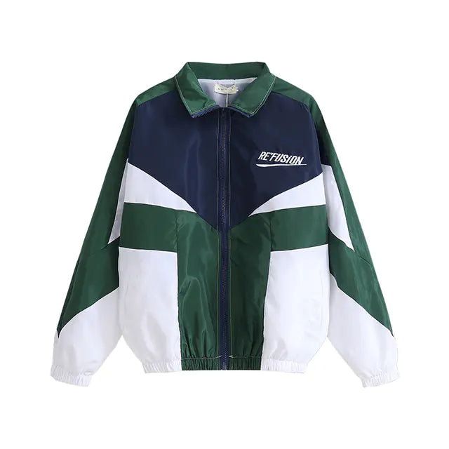 Men's Patchwork Embroidery Bomber Varsity Jacket Pi-Mart