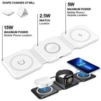 Foldable 3 in 1 Wireless Charger for iPhone and Apple Watch Pi-Mart