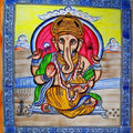 Ganesha Pastel Lotus Tapestry With Tassels Wall Double BandsCo Straps