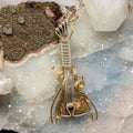 Garden Quartz "Guitar" Wire Wrap Crystal Pendant - SJB-DIAMOND ELITES
