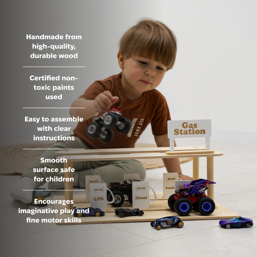 Wooden Gas Station Toy - SJB-DIAMOND ELITES