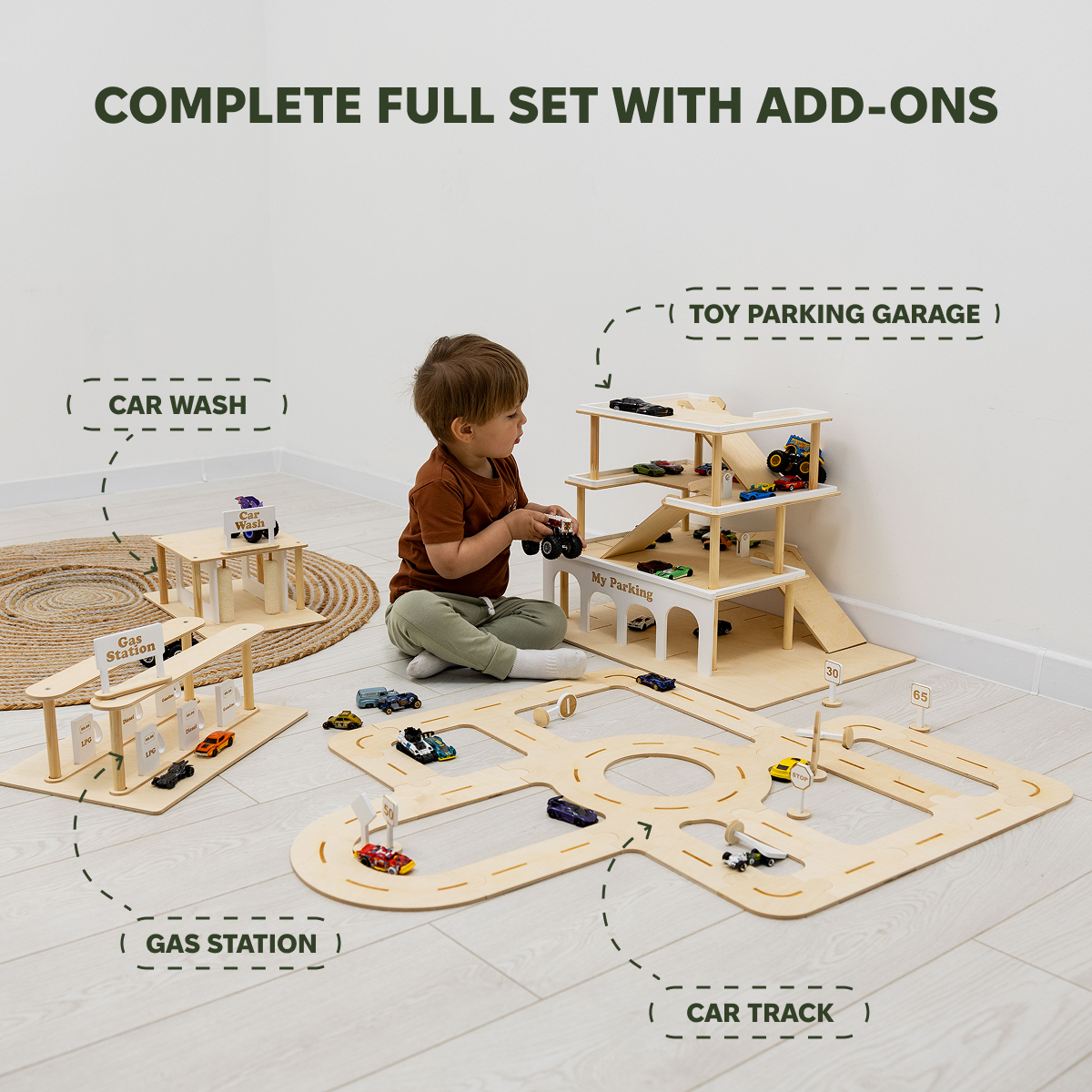 Wooden Gas Station Toy - SJB-DIAMOND ELITES