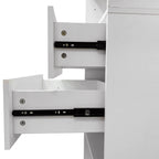 C1 Modular Wooden Closet Organizer System with 2 Drawers 3 Shelves Wall Mount Shelving for Walk in Closet Bedroom Organization Built in Clothes Storage White 23.62''W x 16.04''D x 31.49''H Pi-Mart