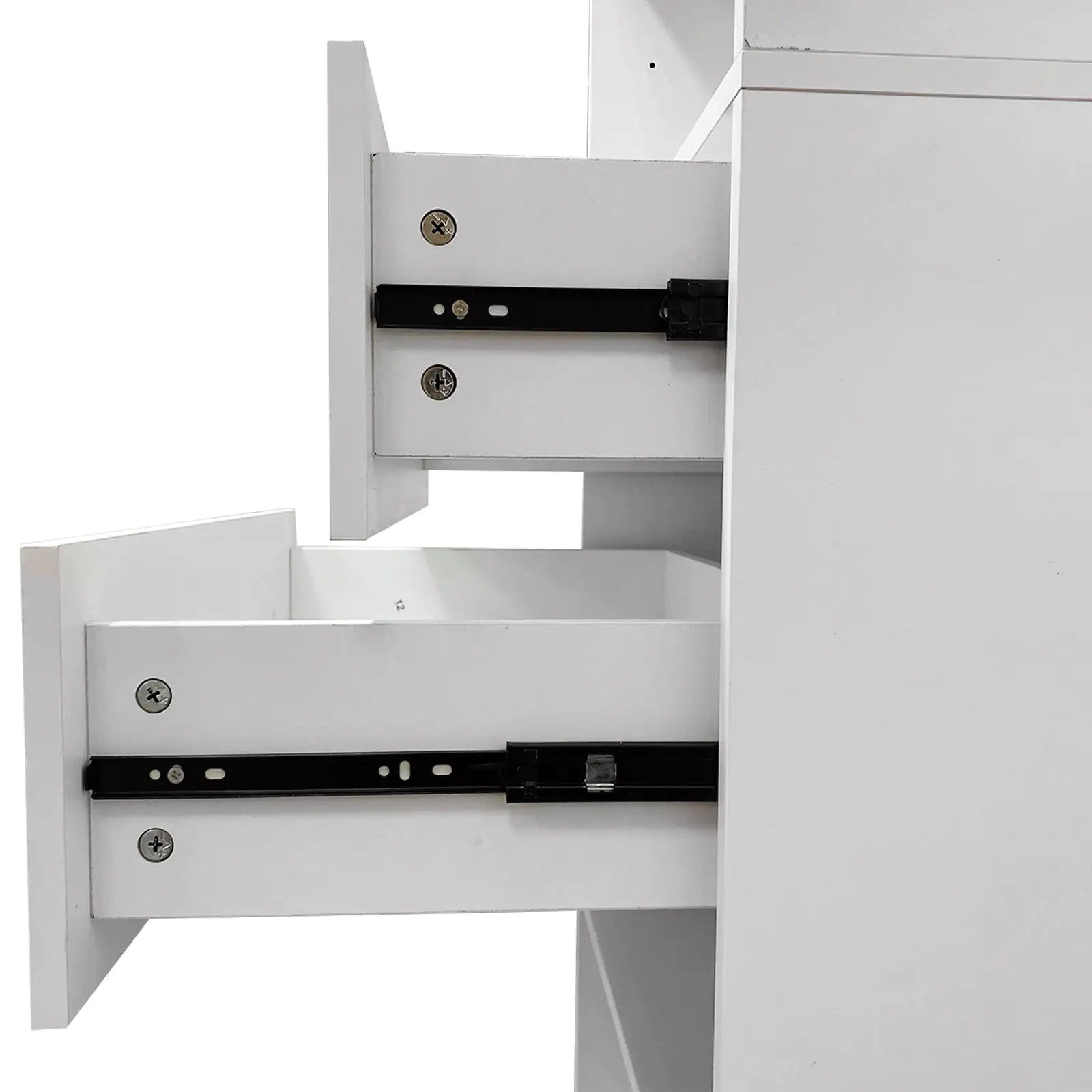 C1 Modular Wooden Closet Organizer System with 2 Drawers 3 Shelves Wall Mount Shelving for Walk in Closet Bedroom Organization Built in Clothes Storage White 23.62''W x 16.04''D x 31.49''H Pi-Mart