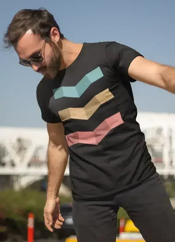 Geometric Design Triple T-shirt - SJB-DIAMOND ELITES