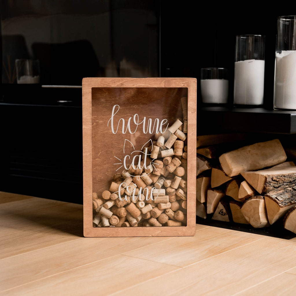 Gift for Cat Lovers – Home, Cat, Wine - SJB-DIAMOND ELITES