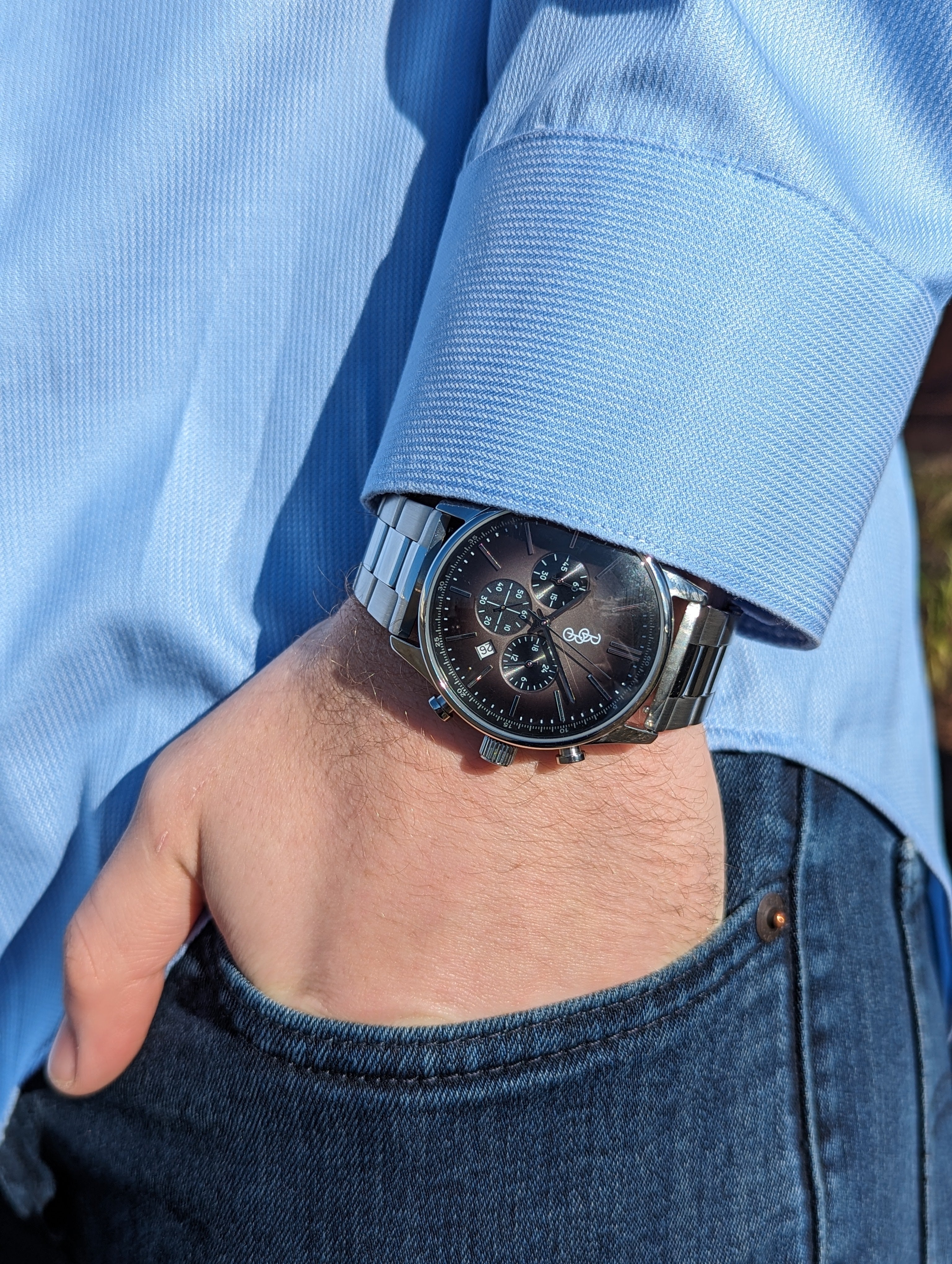 Gray Retro Chronograph The Beyond Boring Watch Company